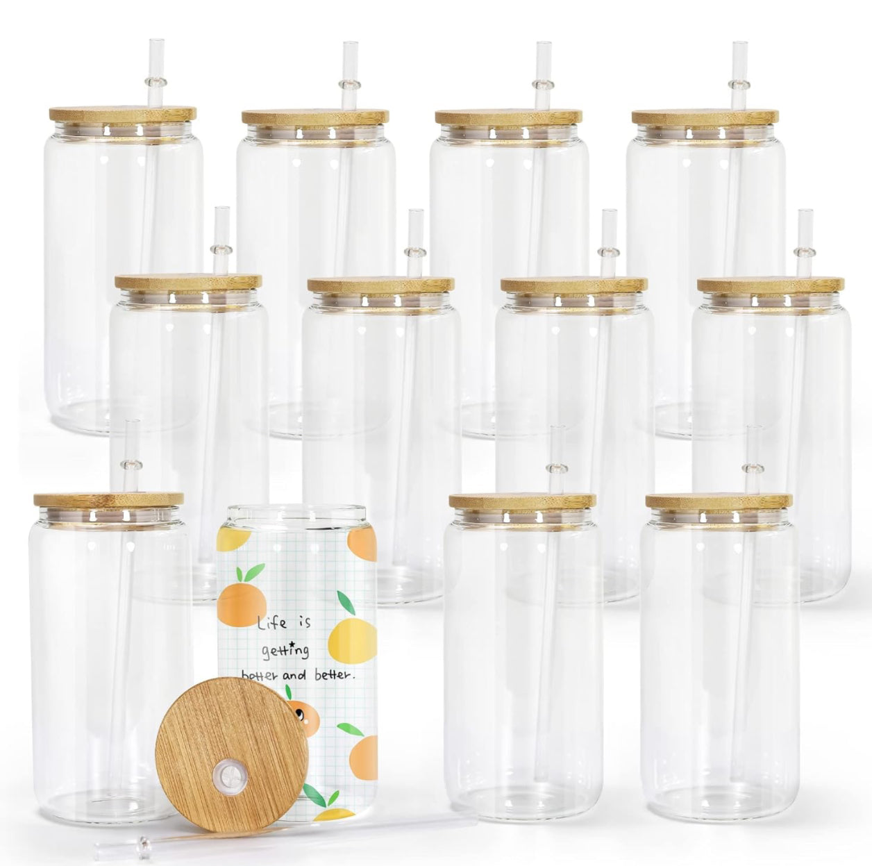 Clear glass cup